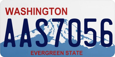 WA license plate AAS7056