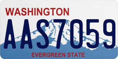 WA license plate AAS7059