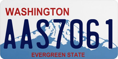 WA license plate AAS7061