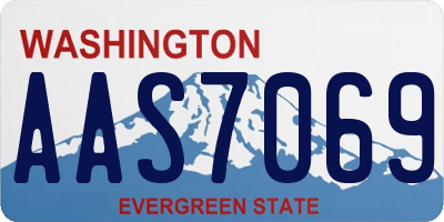 WA license plate AAS7069
