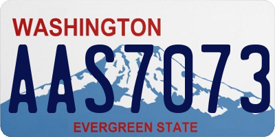 WA license plate AAS7073
