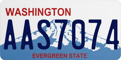 WA license plate AAS7074