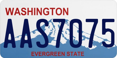 WA license plate AAS7075