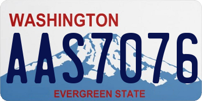 WA license plate AAS7076