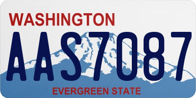 WA license plate AAS7087
