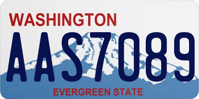 WA license plate AAS7089