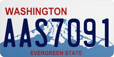 WA license plate AAS7091