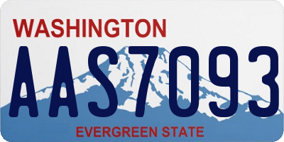 WA license plate AAS7093