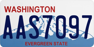 WA license plate AAS7097