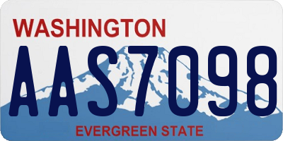 WA license plate AAS7098