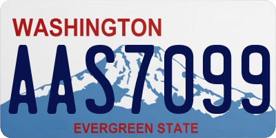 WA license plate AAS7099