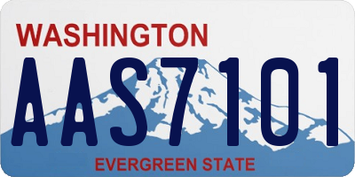 WA license plate AAS7101