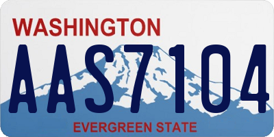 WA license plate AAS7104