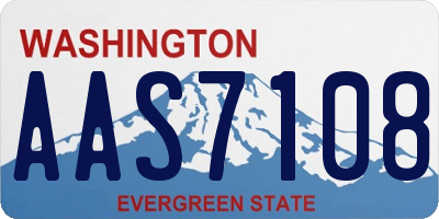 WA license plate AAS7108