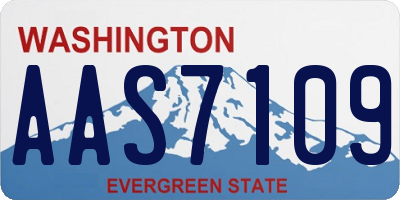 WA license plate AAS7109