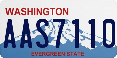 WA license plate AAS7110