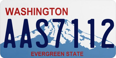 WA license plate AAS7112