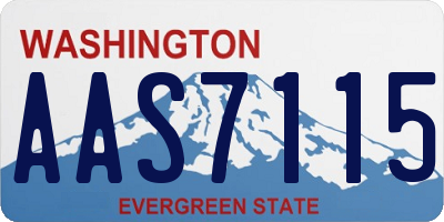 WA license plate AAS7115