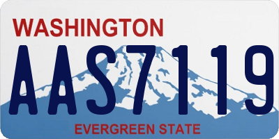 WA license plate AAS7119