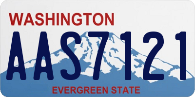 WA license plate AAS7121