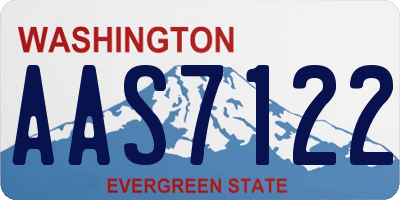 WA license plate AAS7122