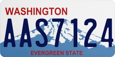 WA license plate AAS7124