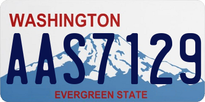 WA license plate AAS7129