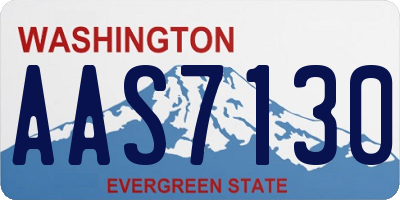 WA license plate AAS7130