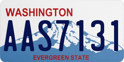 WA license plate AAS7131