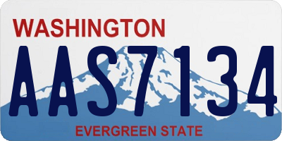 WA license plate AAS7134