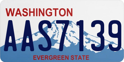 WA license plate AAS7139