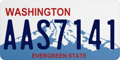 WA license plate AAS7141