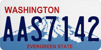 WA license plate AAS7142