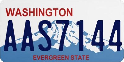 WA license plate AAS7144