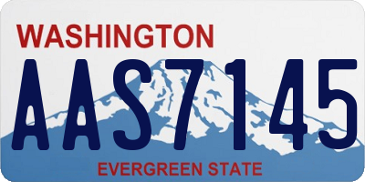 WA license plate AAS7145