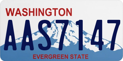 WA license plate AAS7147