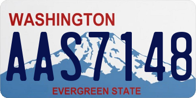 WA license plate AAS7148