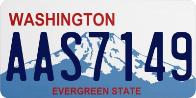 WA license plate AAS7149