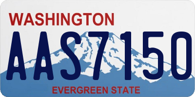 WA license plate AAS7150