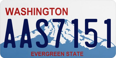 WA license plate AAS7151