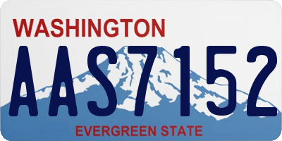 WA license plate AAS7152