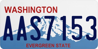 WA license plate AAS7153