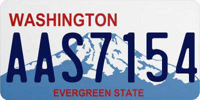 WA license plate AAS7154