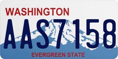 WA license plate AAS7158