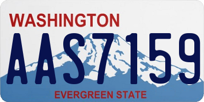 WA license plate AAS7159
