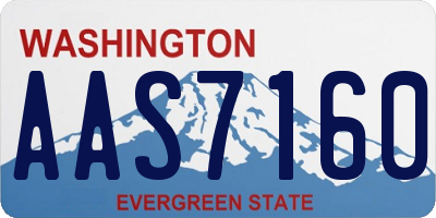 WA license plate AAS7160