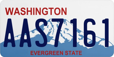 WA license plate AAS7161