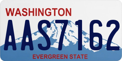 WA license plate AAS7162