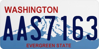 WA license plate AAS7163
