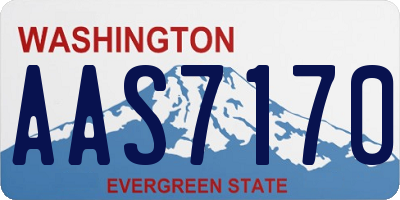 WA license plate AAS7170
